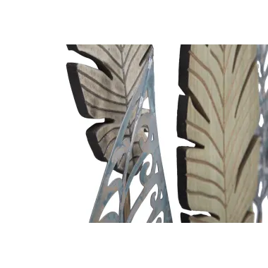 PANEL ZE STALI I DREWNA LIŚCIE -C- 75 2,5 87 cm